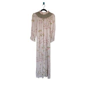 Christy Dawn floral mock neck midi dress size Small